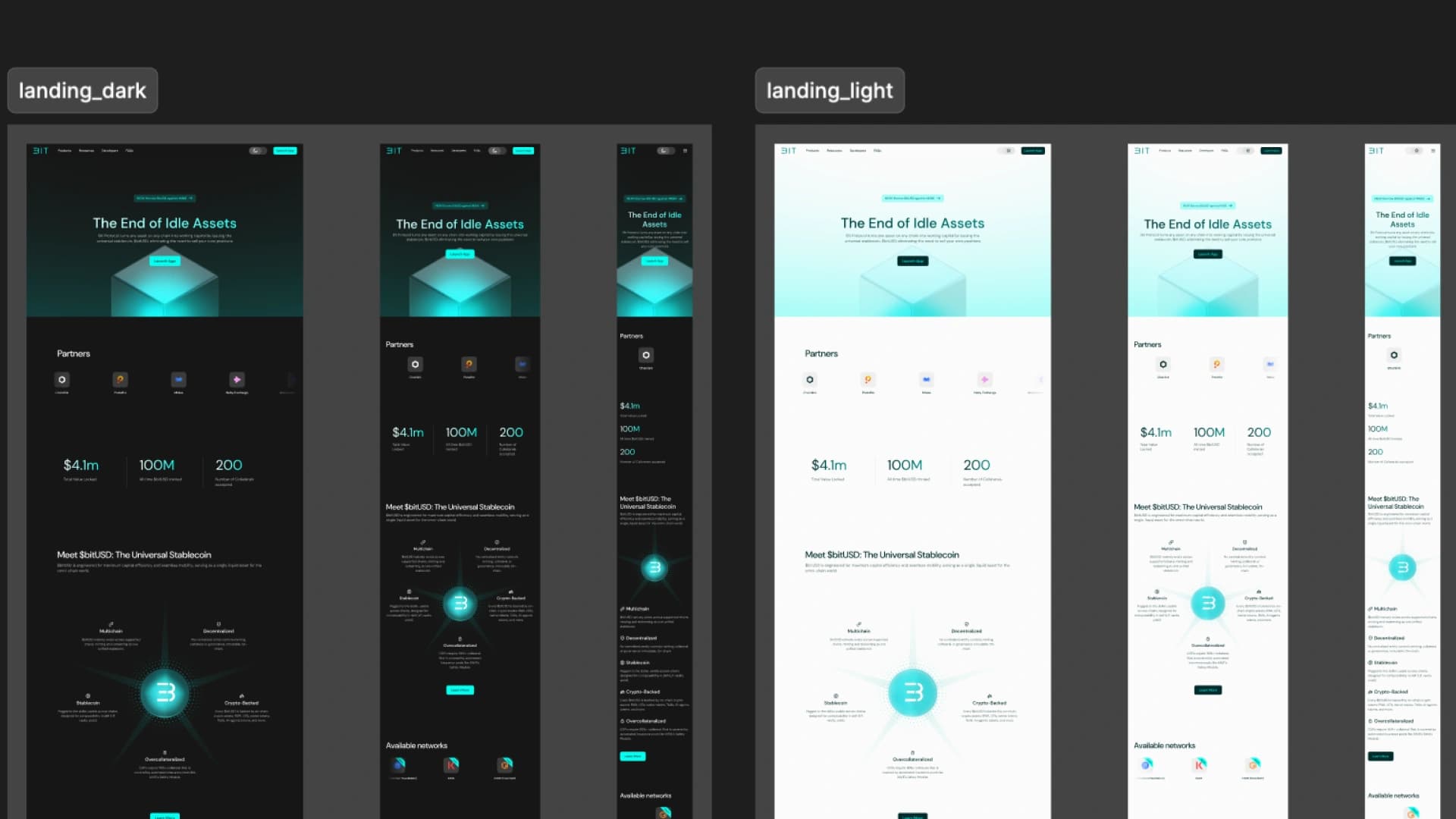 Screens and components for the BitUSD experience.