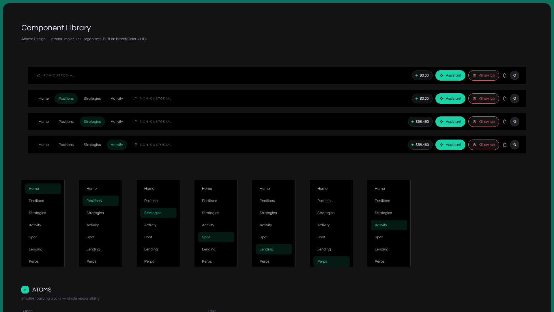 Confidential DeFi Platform screen 2